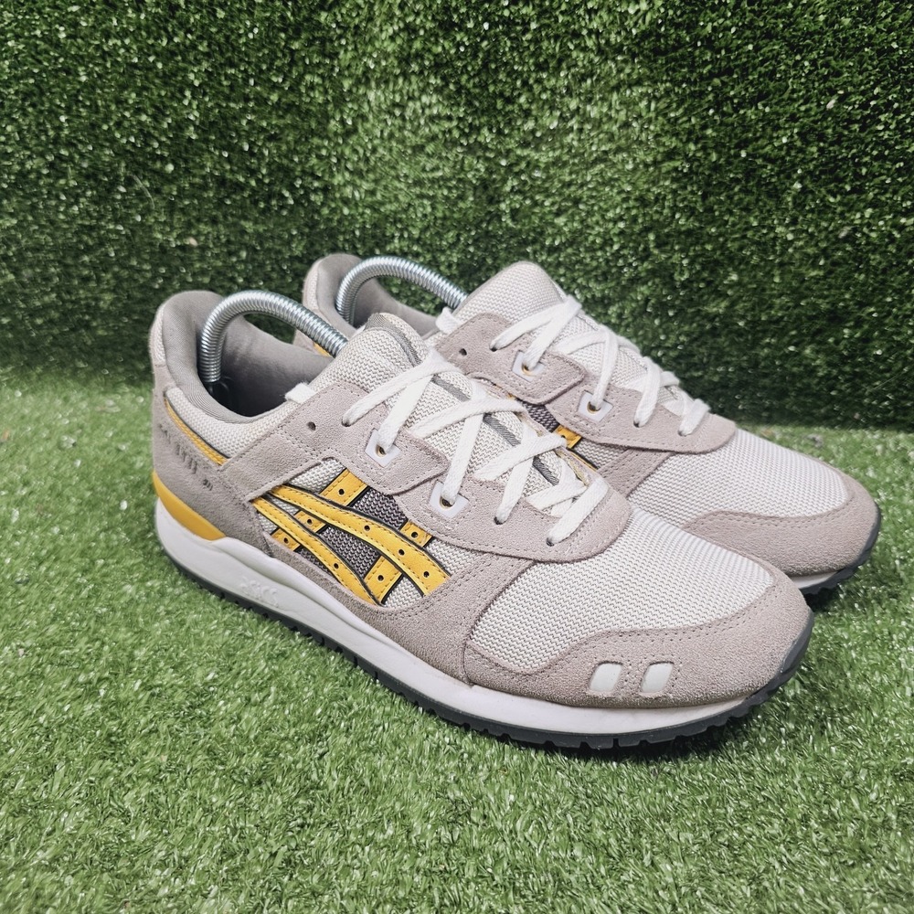 Asics Gray and Yellow Athletic Shoes